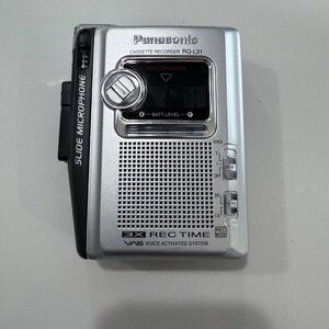 Vintage Panasonic Mini Cassette Recorder RQ-L31 Slide Microphone Voice VAS